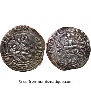 CAMBRESIS, SEIGNEURIE D'ELINCOURT - GUY IV DE SAINT PAUL BAUDEQUIN A CHEVAL ARGENT