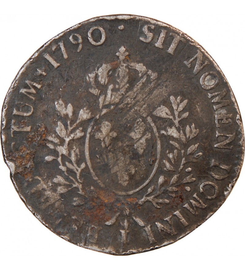 LOUIS XVI - ECU ARGENT AUX BRANCHES D'OLIVIER 1776 Q PERPIGNAN