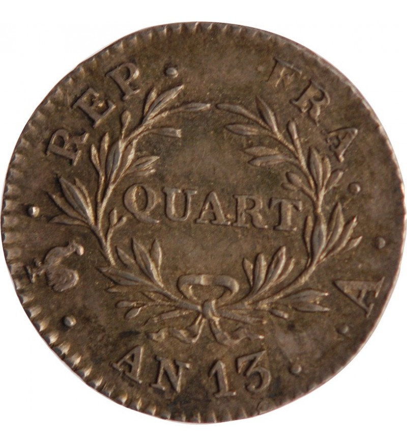 France Napoléon I - 1/4 Franc Argent - An 13 A Paris