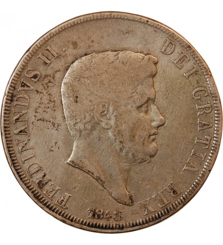 ITALIE, ROYAUME DES DEUX-SICILES, FERDINAND II - 120 GRANA ARGENT 1848