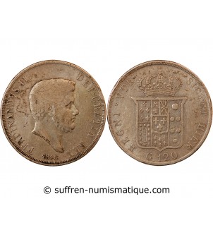 ITALIE, ROYAUME DES DEUX-SICILES, FERDINAND II - 120 GRANA ARGENT 1848