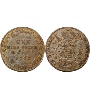 ALLEMAGNE, ÉVÊCHÉ DE FULDA, HEINRICH VIII - 10 KREUZER ARGENT 1766 2