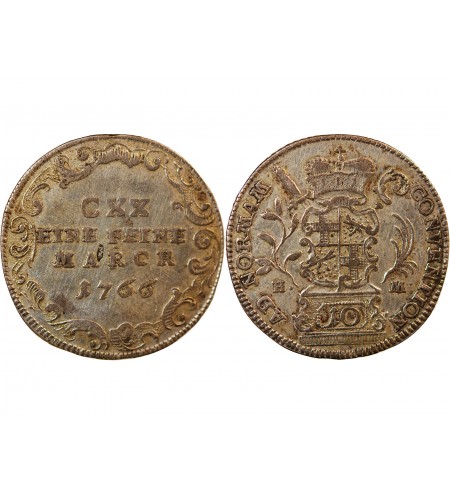 ALLEMAGNE, ÉVÊCHÉ DE FULDA, HEINRICH VIII - 10 KREUZER ARGENT 1766