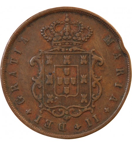 PORTUGAL, MARIE II - 10 REIS 1851