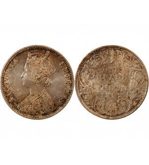 INDE, VICTORIA - RUPEE ARGENT 1892 2