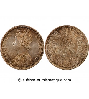 INDE, VICTORIA - RUPEE ARGENT 1892