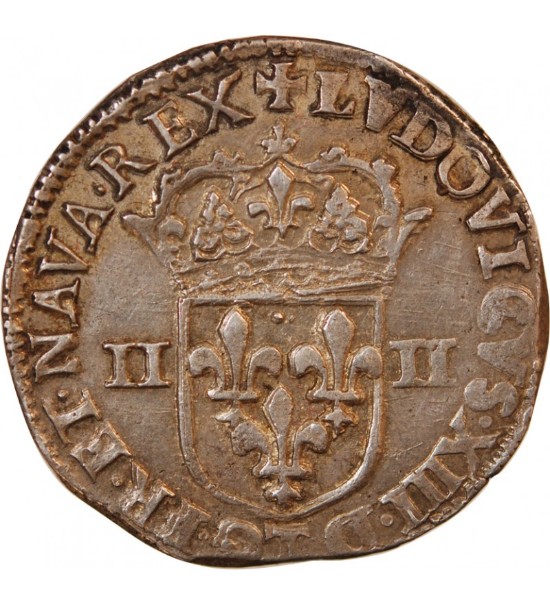 LOUIS XIII - 1/4 ECU ARGENT 1642 T NANTES