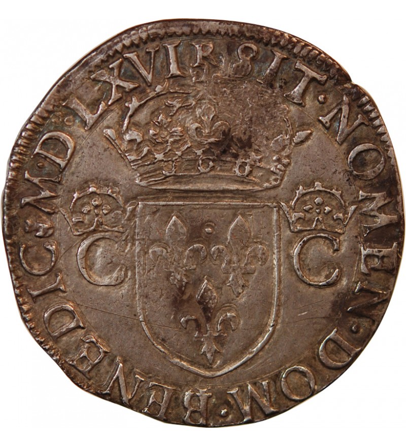 CHARLES IX - TESTON ARGENT 1566 M TOULOUSE