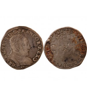 HENRI II - TESTON ARGENT 1561 L BAYONNE - 2e TYPE 2