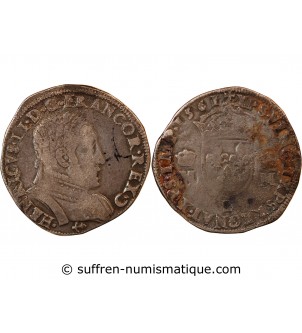 HENRI II - TESTON ARGENT 1561 L BAYONNE - 2e TYPE