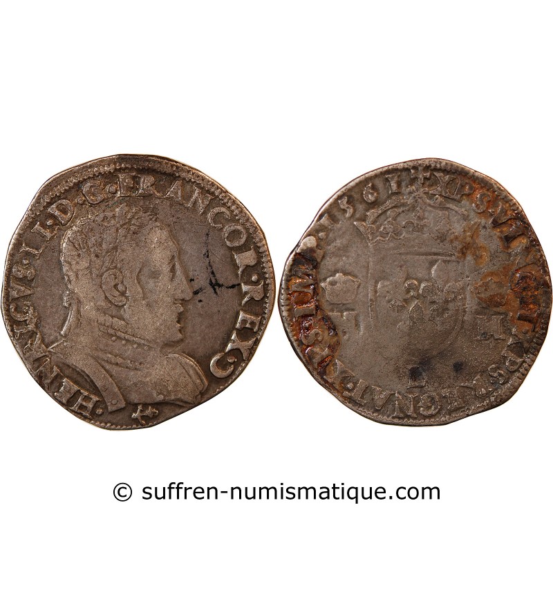 HENRI II - TESTON ARGENT 1561 L BAYONNE - 2e TYPE