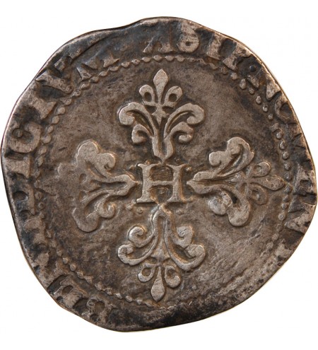 HENRI III - FRANC ARGENT 1580 - ATELIER INDÉTERMINÉ