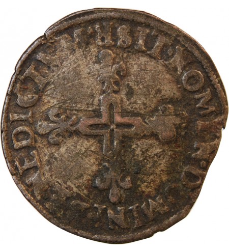 HENRI III - DOUBLE SOL PARISIS 1579 R VILLENEUVE LÈS AVIGNON