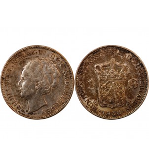 PAYS-BAS, WILHELMINA - 1 GULDEN ARGENT 1938 2