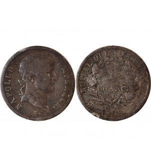 NAPOLEON Ier - 1 FRANC ARGENT 1808 T NANTES 2