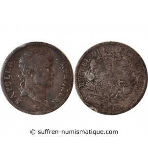 NAPOLEON Ier - 1 FRANC ARGENT 1808 T NANTES