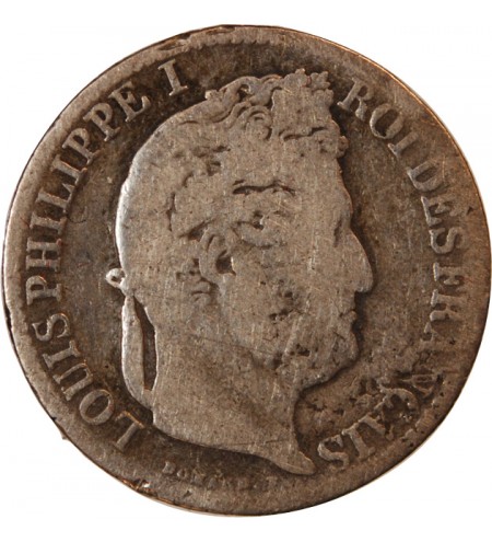 LOUIS-PHILIPPE﻿ Ier - 1/2 FRANC ARGENT 1833 D LYON - RARE