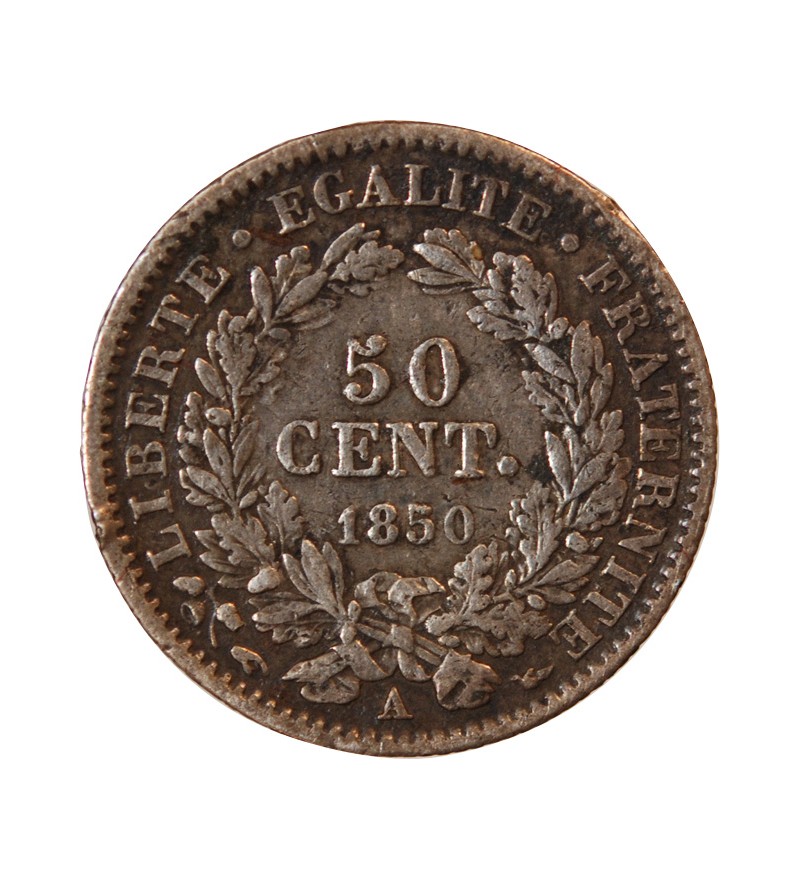 CERES - 50 CENTIMES ARGENT 1850 A PARIS