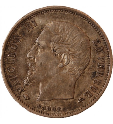 NAPOLEON III - 50 CENTIMES ARGENT 1858 A PARIS