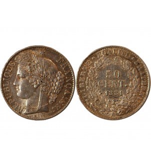CERES - 50 CENTIMES 1881 A PARIS 2