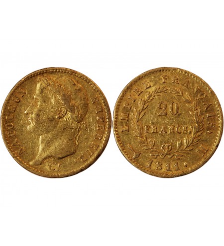NAPOLEON Ier - 20 FRANCS OR 1811 M TOULOUSE