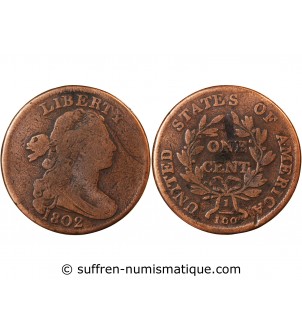 USA - 1 CENT DRAPED BUST 1802