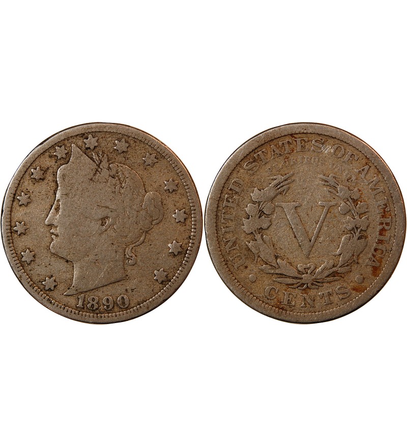 USA - 5 CENTS "Liberty Nickel" 1890