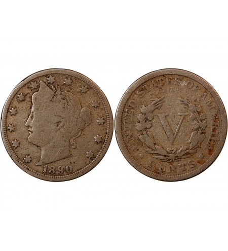 USA - 5 CENTS "Liberty Nickel" 1890