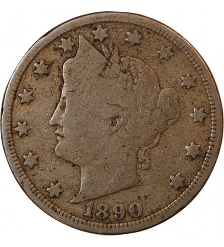 USA - 5 CENTS "Liberty Nickel" 1890
