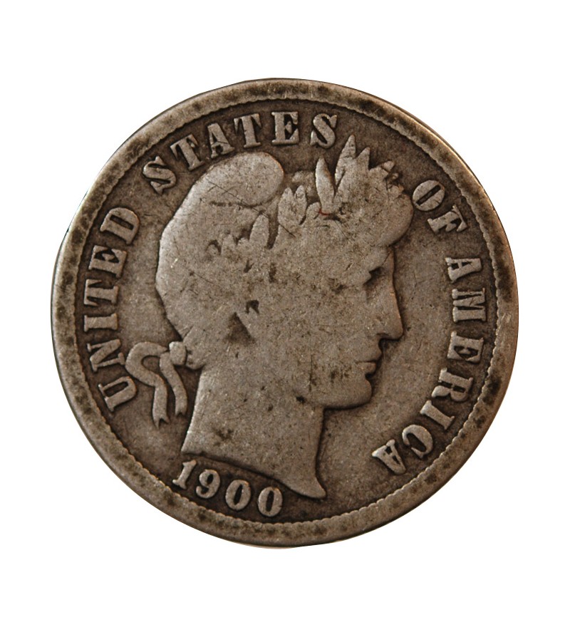 USA - 10 CENTS ARGENT "Barber Dime" 1900 O NEW ORLEANS