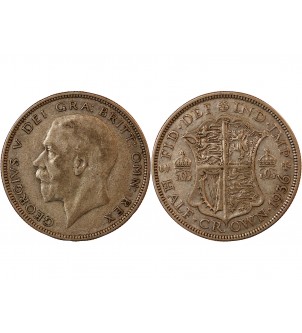 GRANDE-BRETAGNE, GEORGES V - HALF CROWN ARGENT 1936 2