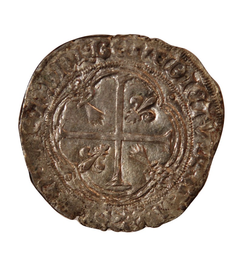 CHARLES VIII - BLANC A LA COURONNE DE BRETAGNE 1483 / 1498 NANTES