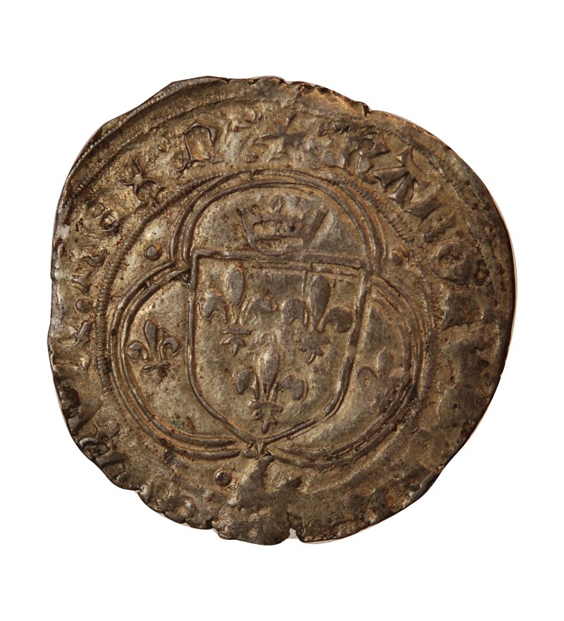 CHARLES VIII - BLANC A LA COURONNE DE BRETAGNE 1483 / 1498 NANTES