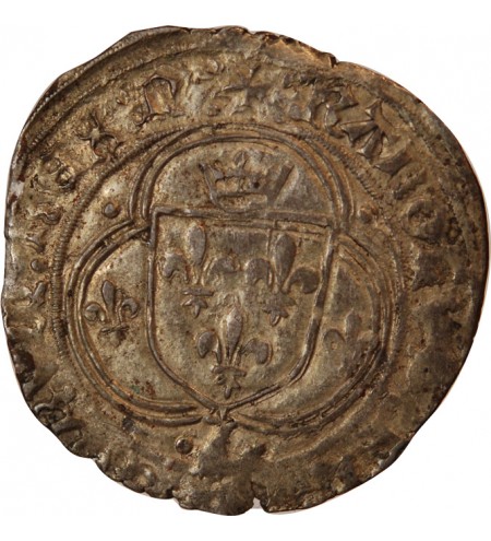 CHARLES VIII - BLANC A LA COURONNE DE BRETAGNE 1483 / 1498 NANTES