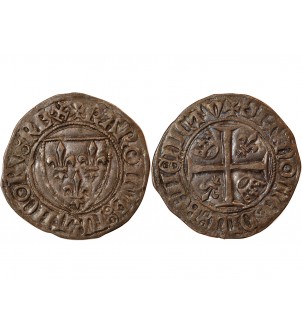 CHARLES VI - BLANC GUENAR 1380 / 1422 ROUEN 2