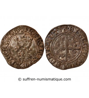 CHARLES VI - GROS DIT FLORETTE 1380 / 1422 POITIERS R2