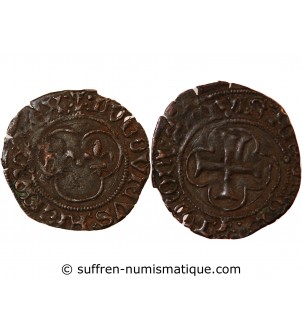CHARLES VIII - DENIER TOURNOIS 1483 / 1498 ROUEN