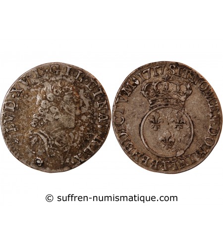 LOUIS XV - 1/10 ECU VERTUGADIN 1717 T NANTES R2