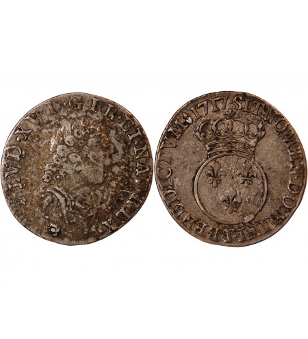LOUIS XV - 1/10 ECU VERTUGADIN 1717 T NANTES R2