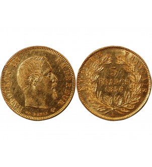 NAPOLEON III - 5 FRANCS OR 1856 A PARIS 2