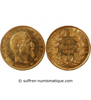 NAPOLEON III - 5 FRANCS OR 1856 A PARIS