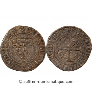 CHARLES VI - BLANC GUENAR 1380 / 1422 CHÂLONS