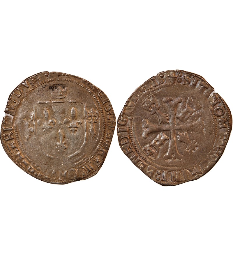 FRANCOIS Ier ﻿﻿- GRAND BLANC DE BRETAGNE ARGENT 1515 / 1547 NANTES