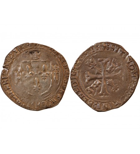 FRANCOIS Ier ﻿﻿- GRAND BLANC DE BRETAGNE ARGENT 1515 / 1547 NANTES