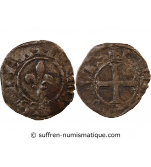 CHARLES VII - OBOLE TOURNOIS 1422 / 1461 ATELIER INDÉTERMINÉ