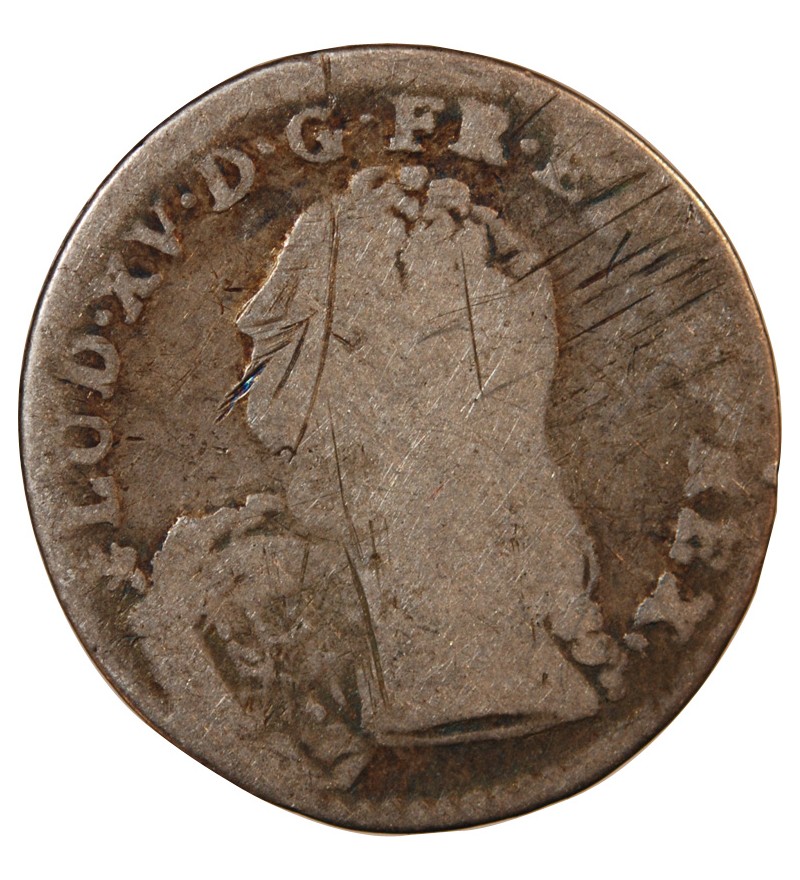 LOUIS XV﻿ - 1/10 ECU AUX BRANCHES D'OLIVIER 1728 T NANTES