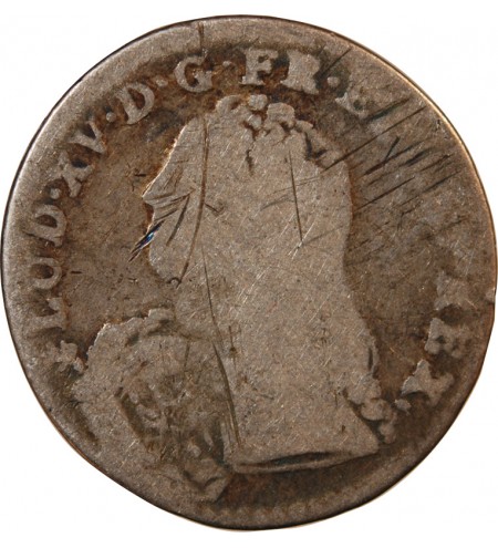 LOUIS XV﻿ - 1/10 ECU AUX BRANCHES D'OLIVIER 1728 T NANTES