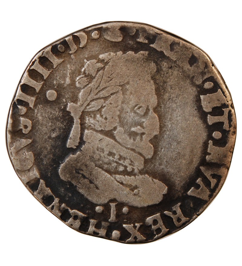 HENRI IV﻿ - 1/2 FRANC ARGENT 1592 I LIMOGES R2