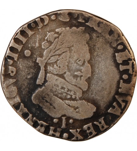 HENRI IV﻿ - 1/2 FRANC ARGENT 1592 I LIMOGES R2