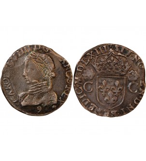 CHARLES IX - TESTON ARGENT 1563 9 RENNES 2
